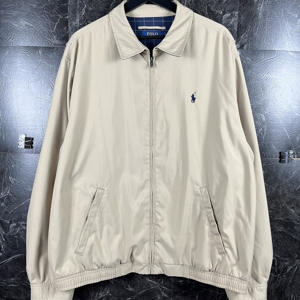 Polo Ralph Lauren Men's Tan Bi Wind Harrington Jacket XXL